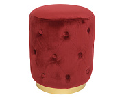 Пуф мягконабивной, сиденье вельвет на металл.основе д. 36x47 см, красный, арт. 367603