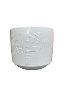 Горшок для цветов PALM LEAF, керамика, д.21,5 см, белый