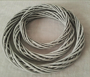 Венок плетеный из  лозы арт. PV2633-20GR (20x20x6), серый