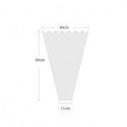 Пленка конус листовая для цветов 40*11*60см, 45 мкр, 100шт/уп, прозрачный, арт. 240/01