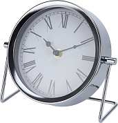 Часы настольные, металл, 18х7х16 см, 1XAA батарейка, цвет серебро