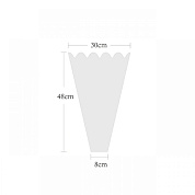 Пленка конус листовая для цветов 30*8*48см, 45 мкр, 100шт/уп, прозрачный, арт. 240/03