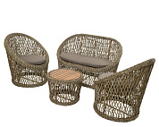 Набор мебели "Фес" с подушками, кресло 72x77x86 - 2шт; диван 72x128x86 - 1шт; стол 55x55x43- 1шт