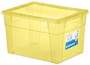 Контейнер для хранения из пластика БЕЗ КРЫШКИ желтый 39x29x24 cм арт.13134-1