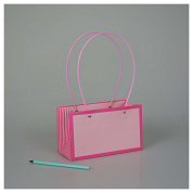 Пакет подарочный "Мастхэв стайл" прямоугольный, 22х10х13 см, нежно-розовый/розовый